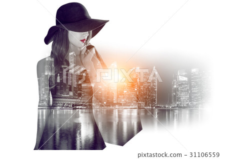 Double exposure of business travel 31106559