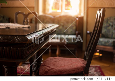 Antique table and chair. Antique table and chair. 31107118