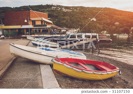 Boats on the shore. 31107150