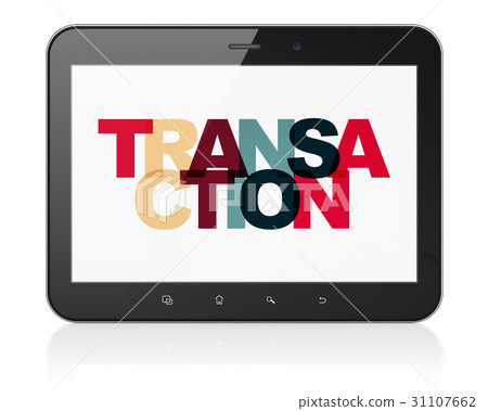 Banking concept: Tablet Computer with Transaction Banking concept: Tablet Computer with Transaction 31107662
