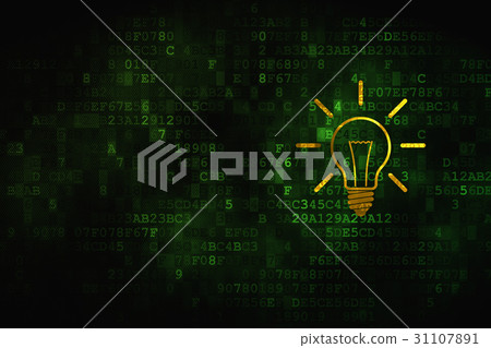 Finance concept: Light Bulb on digital background - Stock Illustration ...