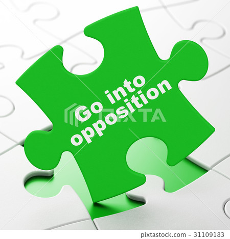 Politics concept: Go into Opposition on puzzle Politics concept: Go into Opposition on puzzle 31109183
