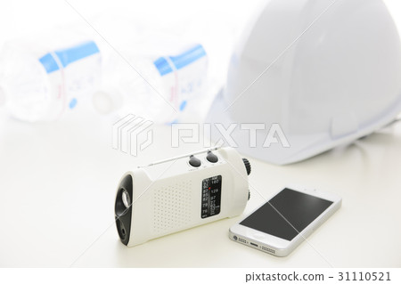 防災電台，頭盔，智能手機以及水災防災防災圖像防災圖像 31110521