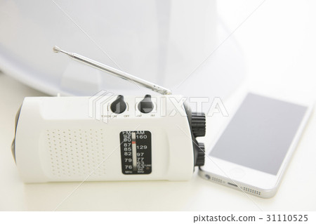 Disaster prevention radio, helmet and smartphone disaster prevention disaster prevention image disaster prevention image 31110525