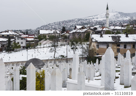 A muslim cemetery in Sarajevo, Bosnia and Herzegov 31110819
