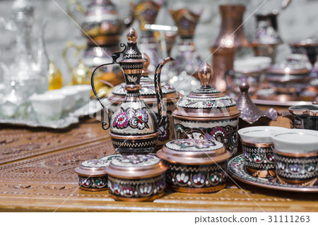 Colorful ceramic souvenirs for sale on the street 31111263