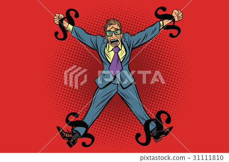 Businessman chained in legal rules, paragraphs as Businessman chained in legal rules, paragraphs as 31111810
