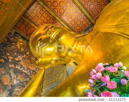 giant reclining golden Buddha statue at Wat Pho giant reclining golden Buddha statue at Wat Pho 31112271