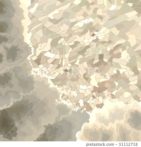 View on the ground through clouds. View on the ground through clouds. 31112718