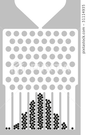 Galton box, bean machine, quincunx Galton box, bean machine, quincunx 31114935