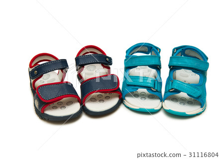 Baby shoes isolated on the white background Baby shoes isolated on the white background 31116804