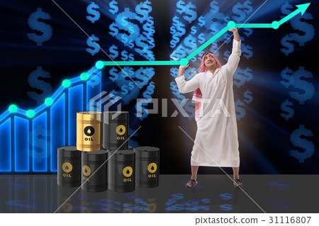 Arab businessman in oil price business concept 31116807