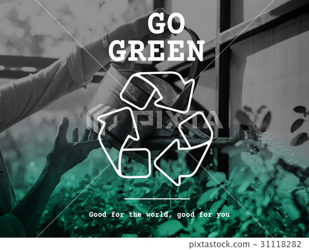 Recycle icon eco friendly green Recycle icon eco friendly green 31118282