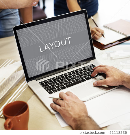 Web Design Layout Simulation Graphic Web Design Layout Simulation Graphic 31118286