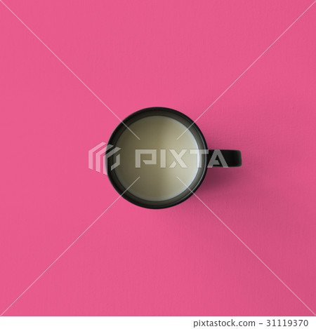 Aerial view of a cup of milk Aerial view of a cup of milk 31119370