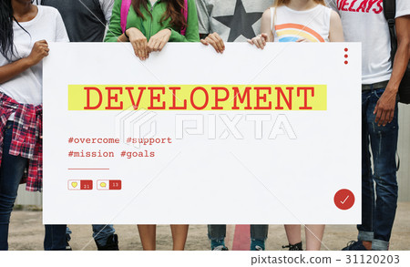 People holding investment startup plan marketing strategy banner 31120203