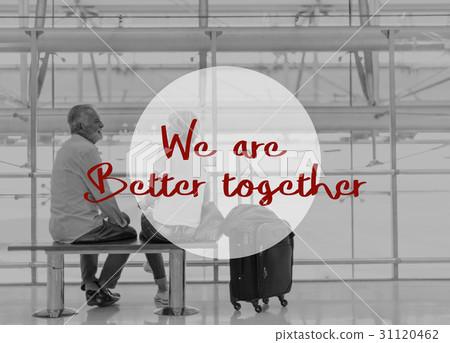 Senior Couple Travel Together Words Graphic Senior Couple Travel Together Words Graphic 31120462