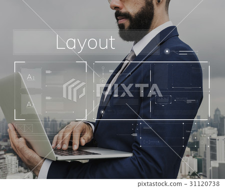 Computer System Data Center Content Template Graphic 31120738
