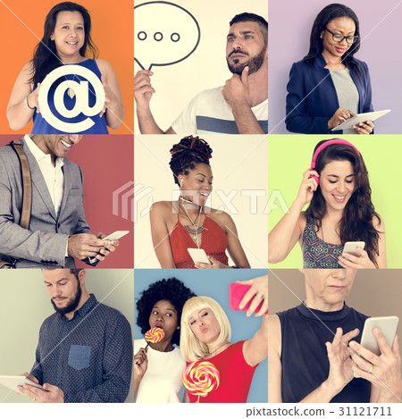 Studio People Collage Communication Concept 31121711