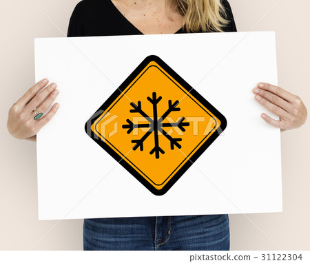 Snow Flake Cold Warning Sign Snow Flake Cold Warning Sign 31122304