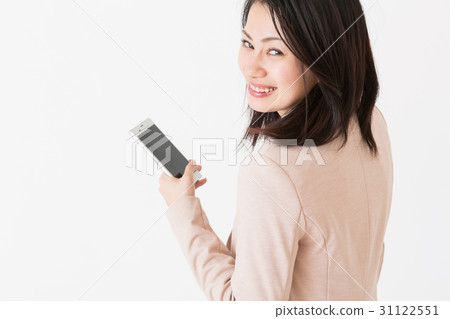 Woman business watching smartphone Woman business watching smartphone 31122551