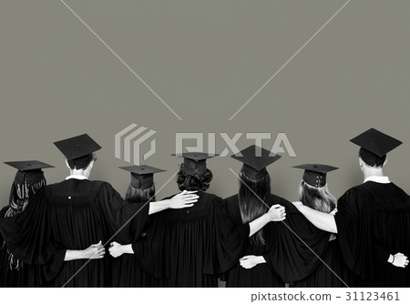Backside View of Diverse Group Of Students Hugging Each Other Backside View of Diverse Group Of Students Hugging Each Other 31123461