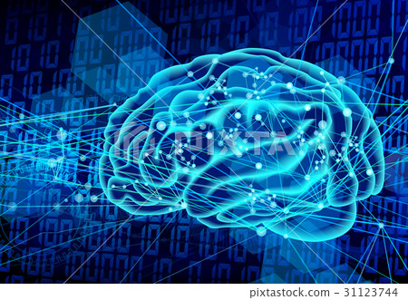 Artificial intelligence image - blue Artificial intelligence image - blue 31123744