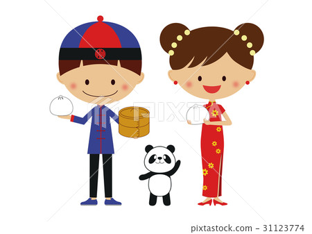 中國男孩和女孩 31123774