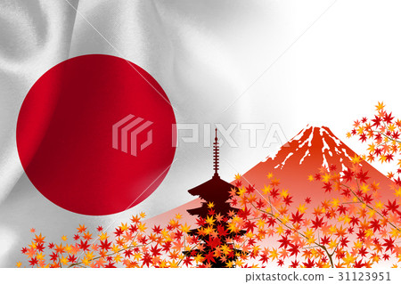 Japanese flag Flora Background Japanese flag Flora Background 31123951