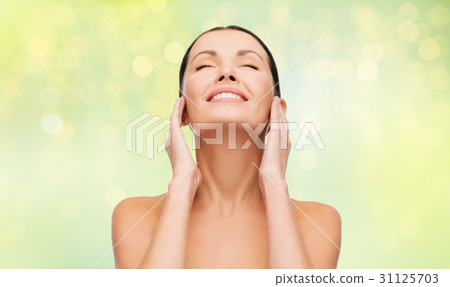 close up of beautiful young woman face 31125703