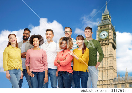international group of happy people over big ben 31126923