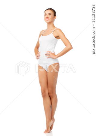 beautiful young woman in white underwear beautiful young woman in white underwear 31128758