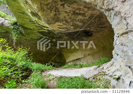 Spring at rock of Cave City in Cherkez-Kermen 31129846