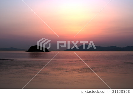 Evening view of the Seto Inland Sea from the Seto Ohashi Bridge Memorial Park Evening view of the Seto Inland Sea from the Seto Ohashi Bridge Memorial Park 31130568