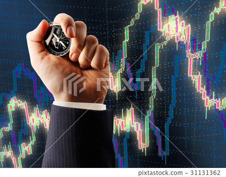 Compass in male hand Compass in male hand 31131362