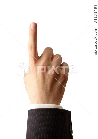 Pointing forefinger of male hand 31131493