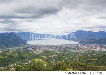 Takengon City Cloudy View From The Top of The Hill 31132483