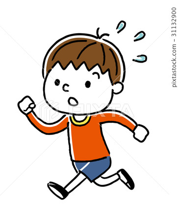 一個匆忙奔跑的男孩 31132900