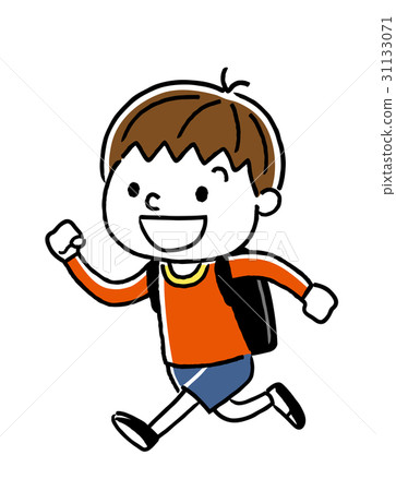 一個跑步和上學的男孩 一個跑步和上學的男孩 31133071