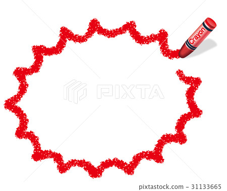 Crayon Handwritten Frame 4 Red 31133665