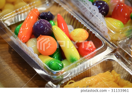 Deletable imitation fruits or Kanom look choup 31133961