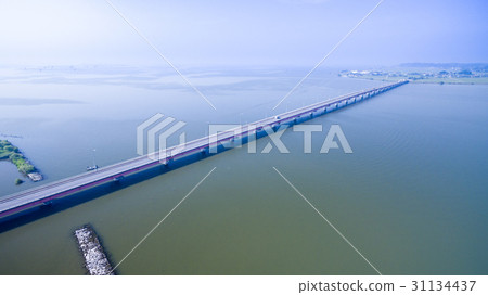 Aerial photograph Ibaraki prefecture Kasumigaura Ohashi 31134437
