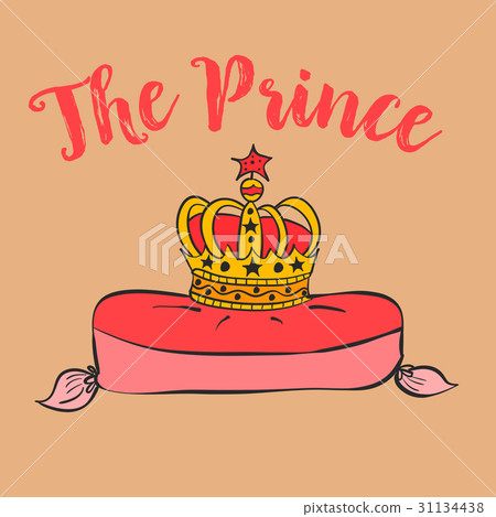 Prince crownn elegant hand draw 31134438