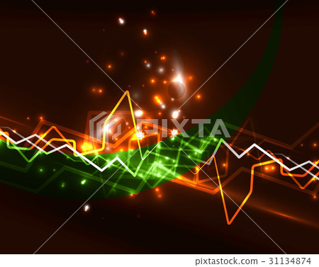 Neon lightning vector background Neon lightning vector background 31134874