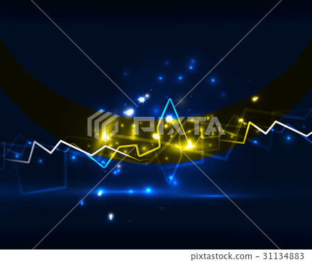 Neon lightning vector background 31134883
