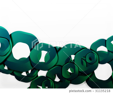 Geometric abstract background, cut chain shapes or 31135218