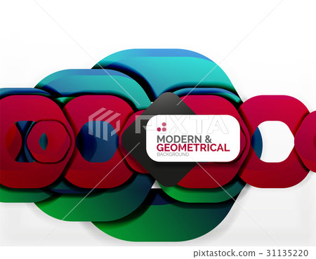 Geometric abstract background, cut chain shapes or Geometric abstract background, cut chain shapes or 31135220