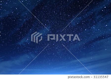 Night sky with clouds fullly with the star 31135547