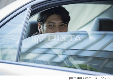 年輕的總統騎著汽車的後座 年輕的總統騎著汽車的後座 31135700