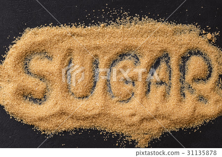 Brown sugar word on black Brown sugar word on black 31135878